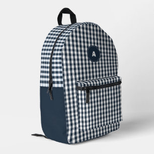 Mochila Impresa Elegante patrón de rejilla oscura
