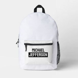 Mochila Impresa Elegante Personalizado personalizado blanco negro