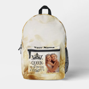 Mochila Impresa Elegante Reina de mi Vida - Mi mamá
