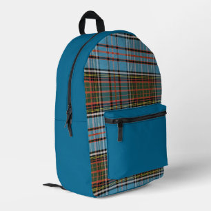 Mochila Impresa Elegante Rústica Plaid Anderson Tartan
