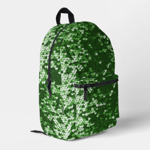 Mochila Impresa Elegante secuencia brillante verde brillante Giro