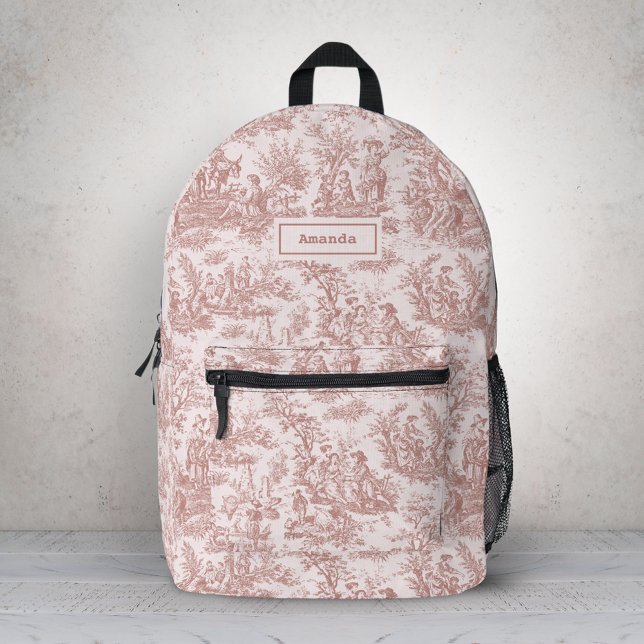 Mochila Impresa Elegante toile marrón claro de jouy (Subido por el creador)