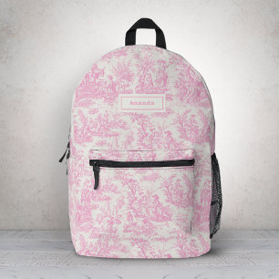 Mochila Impresa Elegante toile rosa de jouy