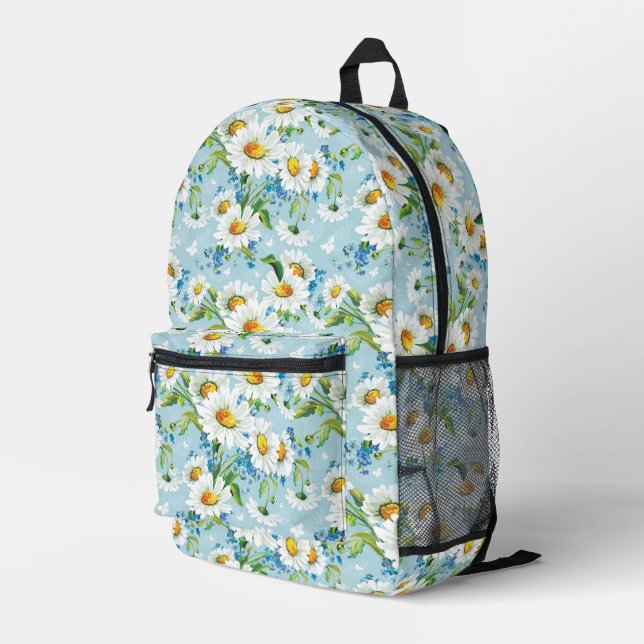 Mochila Impresa Elegante y bonito patrón floral brillante 2 (Esquina derecha trasera )
