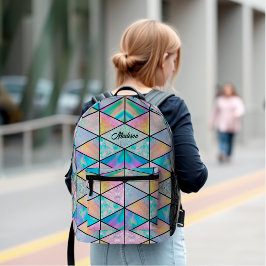 Mochila Impresa Elegante y holográfico colorido