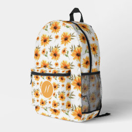 Mochila Impresa Elegante y personalizado Boho Sunflower Wildflower