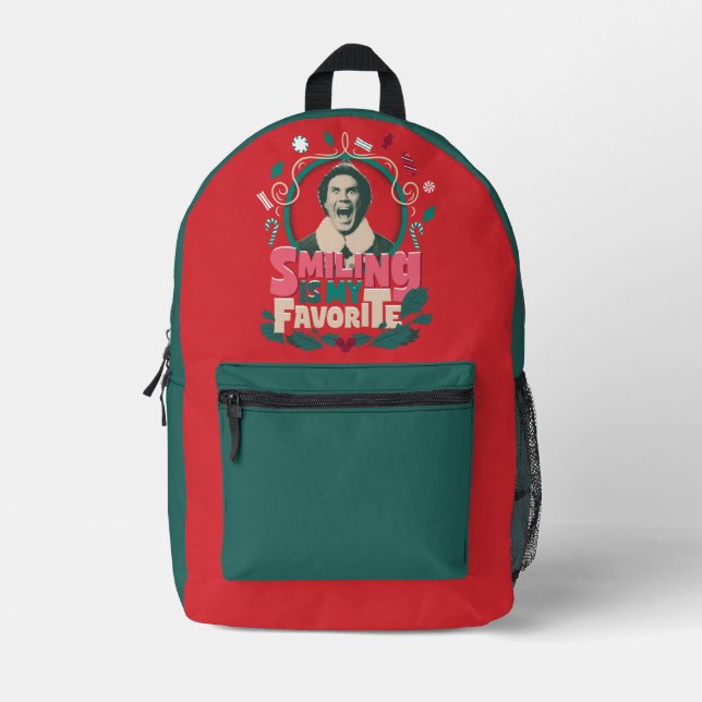 Mochila Impresa Elf - Sonreír es mi favorito (Anverso)
