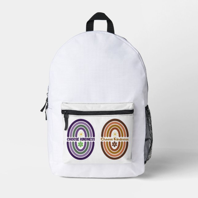 Mochila Impresa Elige la amabilidad. Hacer que el mundo sea más am (Anverso)