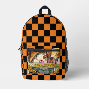 Mochila Impresa Elixir de Cassandra con Naranja 80s Checkers