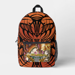 Mochila Impresa Elixir de Cassandra con tribal Naranja