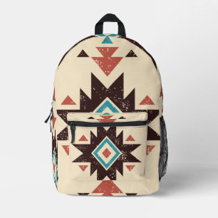 Mochila Impresa Emblema de Diamante Boho