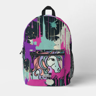 Mochila Impresa emoción minimalista y bello unicornio