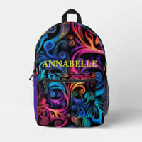 Mochila impresa en monograma de color brillante Ne