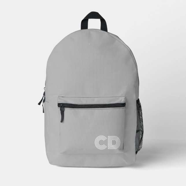 Mochila impresa en monograma gris (Anverso)