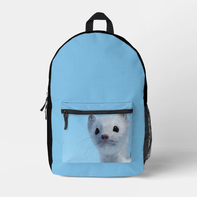 Mochila Impresa Encanto de Comadreja Ártica (Anverso)