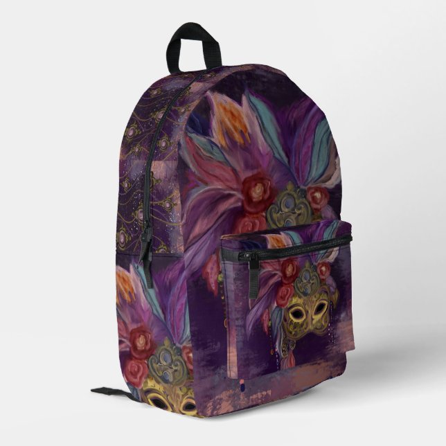 MOCHILA IMPRESA ENMASCARADA VENECIA ARTE (Esquina izquierda trasera)