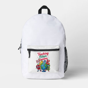 Mochila Impresa Enseñanza Retro Líderes Futuros Profesor Escuela 
