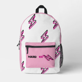 Mochila Impresa "Entrena Más Fuerte" Perno de Relámpago