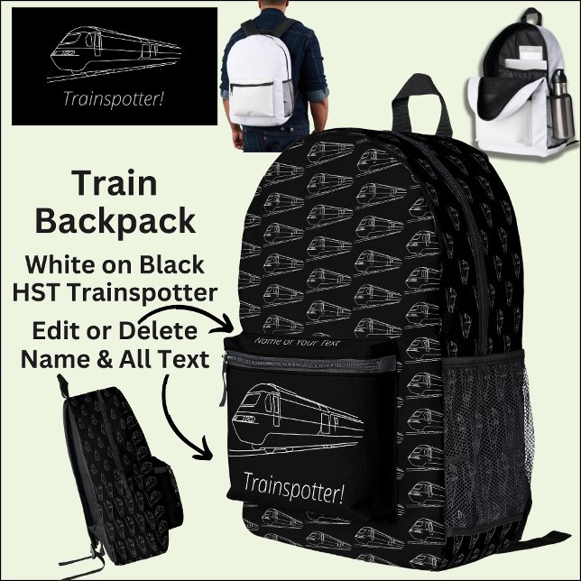 Mochila Impresa Entusiasta de fanáticos de los ferrocarriles del R (Subido por el creador)