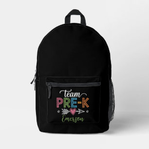 Mochila Impresa Equipo de nombres personalizados profesor de prees