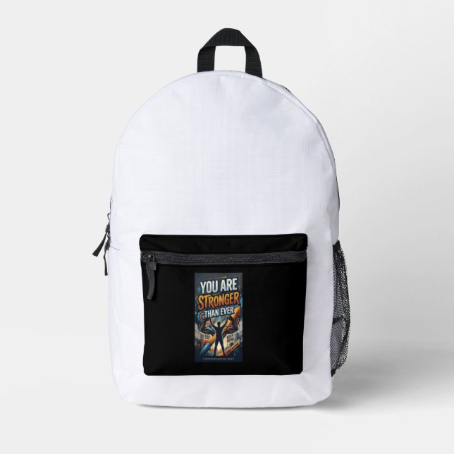 Mochila Impresa Eres Más Fuerte Que Nunca (Anverso)