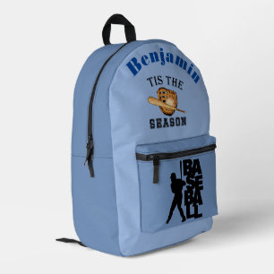 Mochila Impresa Es la Temporada - Silueta de Jugador de Béisbol 
