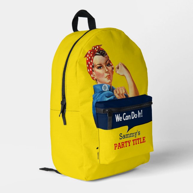 Mochila Impresa Es tu Personalizado Rosie Fiesta la que personaliz (Esquina izquierda trasera)