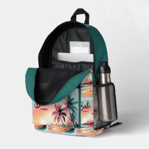 Mochila Impresa Esbozo acuarela Bali Indonesia Tropical