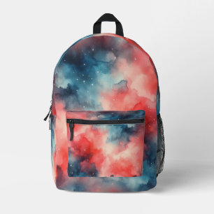 Mochila Impresa Escena cósmica acuarela abstracta
