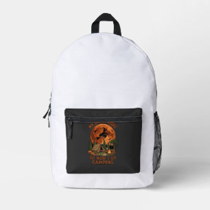 Mochila Impresa Escoba Rompió Bruja de Halloween Camping Tienda Fu