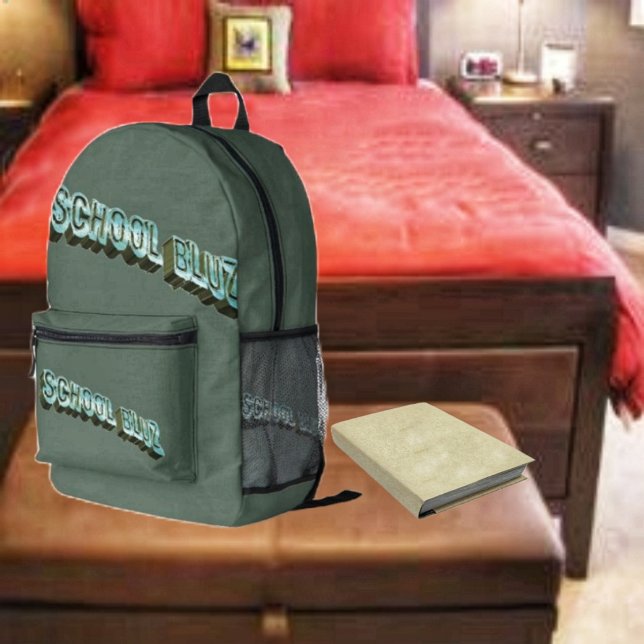 Mochila Impresa Escolar luz 3D (This School Bluz-3D Printed Backpack, is sporty enough for school!)