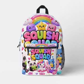 Mochila Impresa Escuadrón Squish Brillante Panda Arcoíris Unicorni