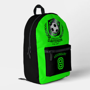 Mochila Impresa Escudo Clásico de Fútbol Texto y Fondo Personali