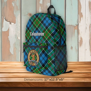 Mochila Impresa Escudo de armas del Clan Colquhoun sobre Tartán