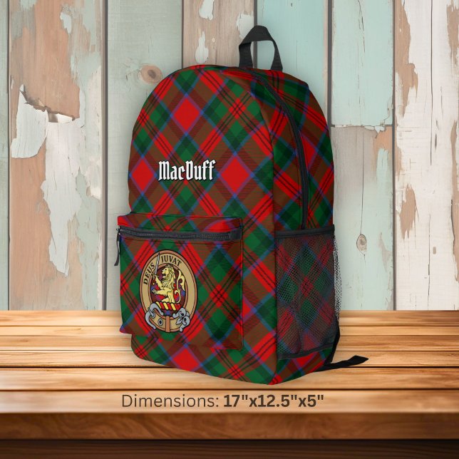 Mochila Impresa Escudo de Clan MacDuff sobre Tartán (Subido por el creador)