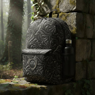Mochila Impresa Escudo de metal realzado Monograma ID139