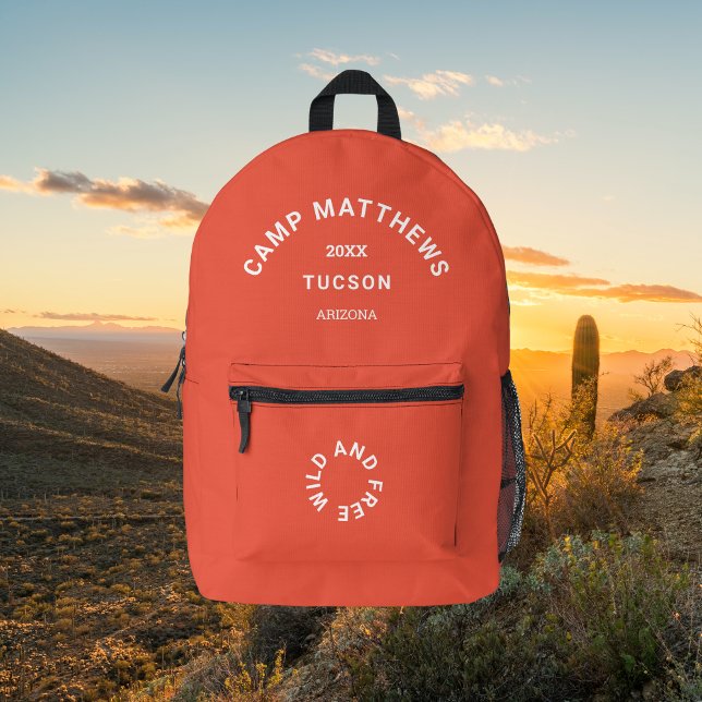 Mochila Impresa Escudo de Naranja quemado de viaje de camping fami (Subido por el creador)