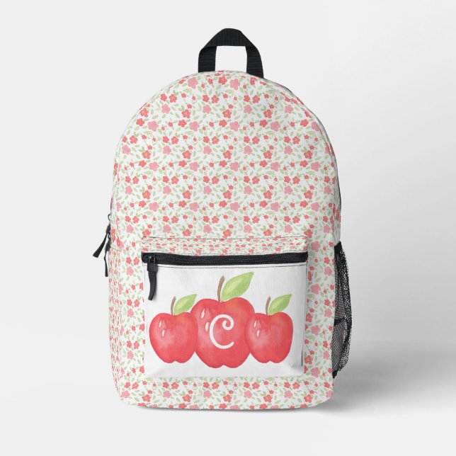 Mochila Impresa Escudo escolar | Monograma de Apple de la Escuela  (Anverso)