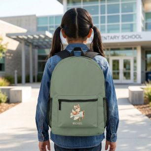 Mochila Impresa Escuela de Avión Antiguo Fox Aviación Niño Persona