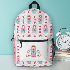Mochila Impresa Escuela de Chicas rosados y Bonitos
