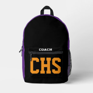 Mochila Impresa Escuela de Deportes INICIALES Colores del Equipo E