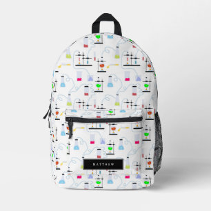 Mochila Impresa Escuela de laboratorio de ensayos de ciencias de l