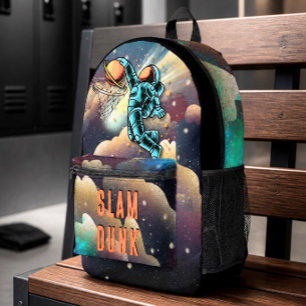 Mochila Impresa Escuela de Mate de Baloncesto Astronauta en el Esp