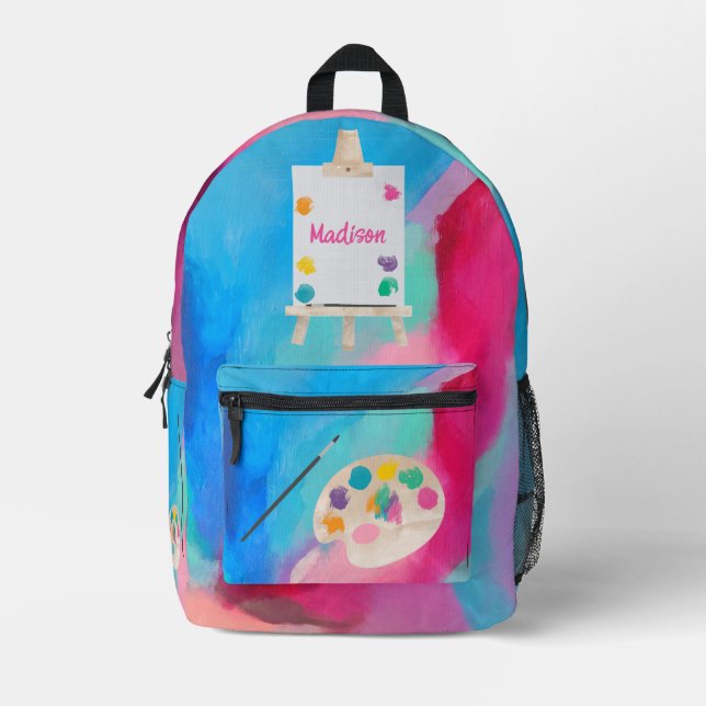 Mochila Impresa Escuela de pintura artística de pintura (Anverso)