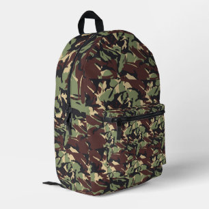 Mochila Impresa Escuela de Viajes Brown Camou Senderismo