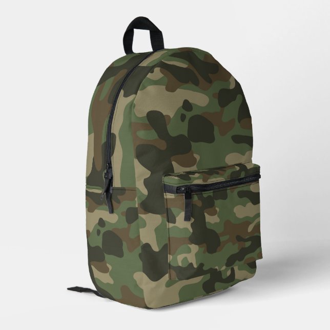 Mochila Impresa Escuela del Patrón del Ejército Camo Verde (Esquina izquierda trasera)