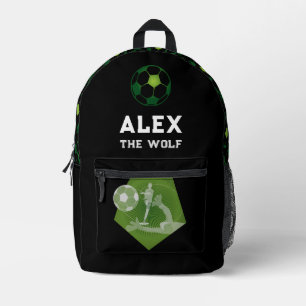 Mochila Impresa Escuela para niños del jugador de la pelota de fút