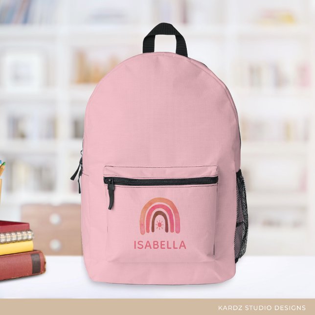 Mochila Impresa Escuela personalizada de Chica con arcoiris rosa (Subido por el creador)