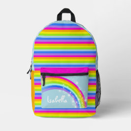 Mochila Impresa Escuela personalizada de niños con cielo azul rosa