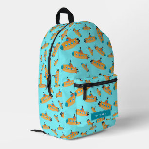Mochila Impresa Escuela personalizada de patrones submarinos de co
